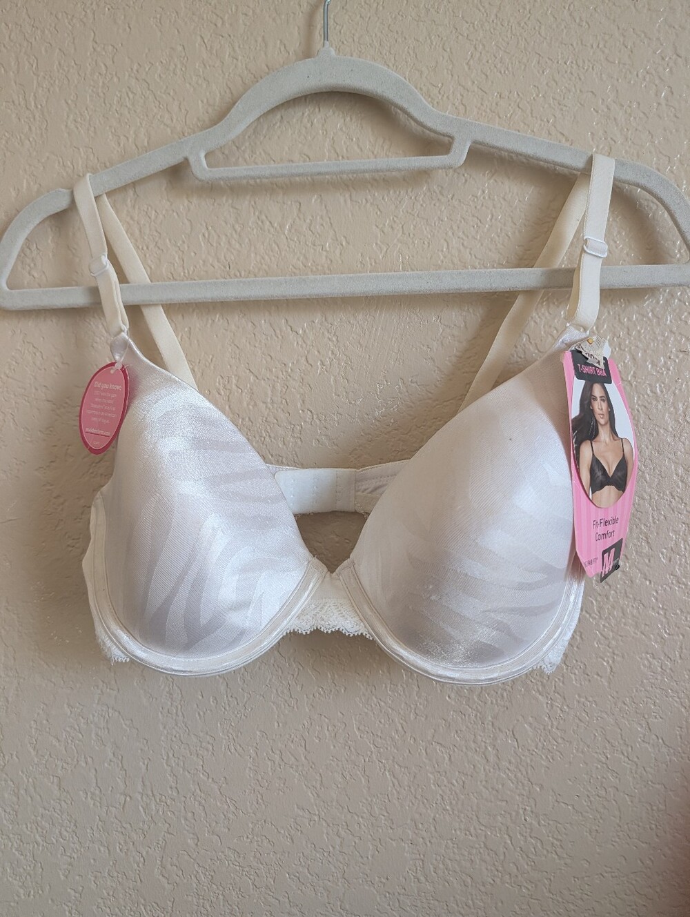 Maidenform Fit-Flexible Comfort Underwire T-Shirt Bra White 36D #0712 NWT​